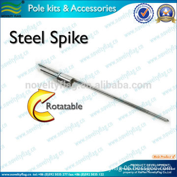 Event feather flag pole mounted steel spike and accessories